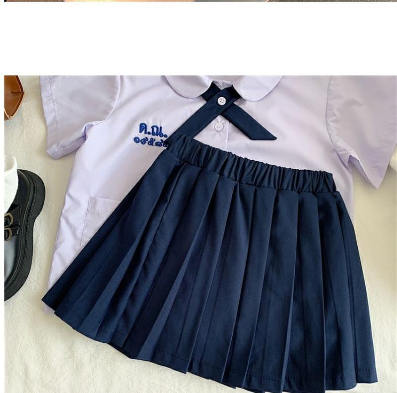 Product Introduction of Thai Preppy Style Summer Primary School Student Graduation Business Attire Kindergarten Suit Girl Thai School Uniform Western Style Jk Skirt Suit 9