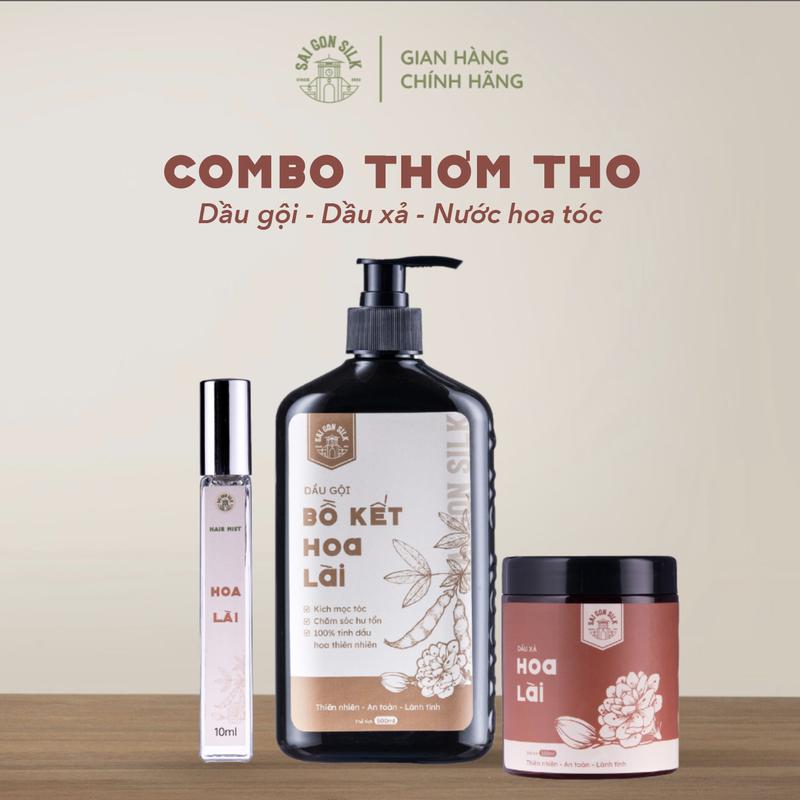 [Combo thơm tho] Dầu gội, dầu xả, nước hoa tóc lưu hương bền lâu SaigonSilk dầu gội  thảo dược dầu  gội xịt  kích xịt mọc tóc dầu  gội