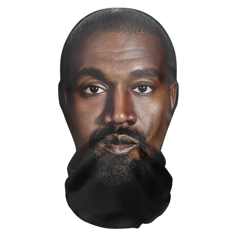 Product Introduction of 3D Printed Seamless Kanye Face Mask Celebrity Face Mask Funny Head Cover Riding Scarf Cosplay Headwear Hip Hop Hood 43