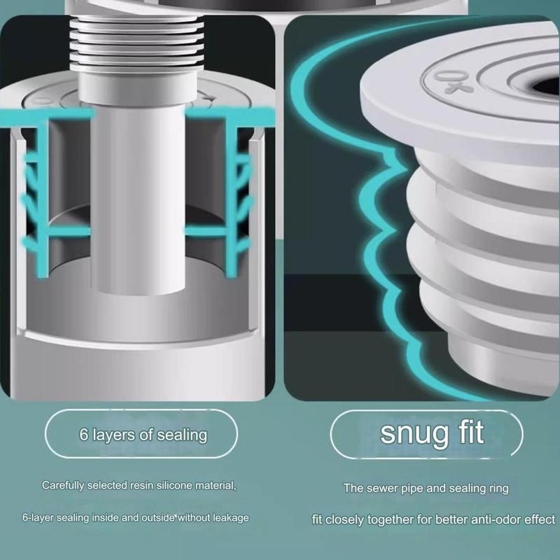 Product Introduction of Washing Machine Drain Hose Gasket - Deodorant - Gray - For Washing Machine Drains, Sink Drains, Mop And Pool Drains 30