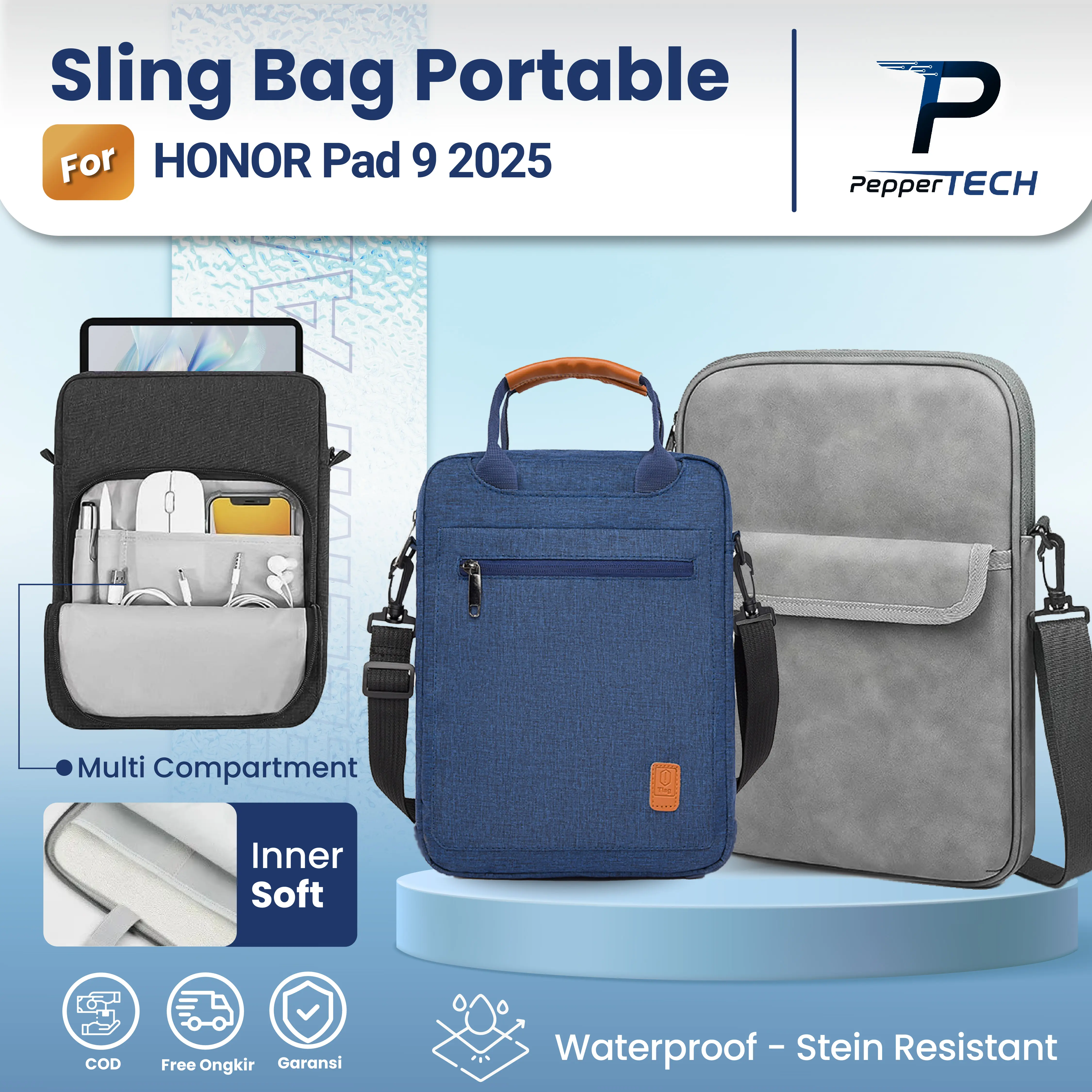 Tablet Sleeve For Honor Pad 9 2025 Wifi Case Pouch Hanging Bag for Tablet proteksi lebih dan portable