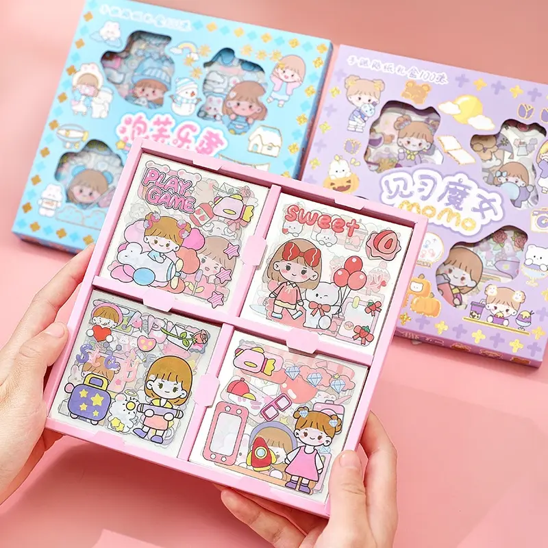 PROMO Pretty Sticker Momo 1 pack isi 100 Lembar Pcs Stiker Box Momo ...