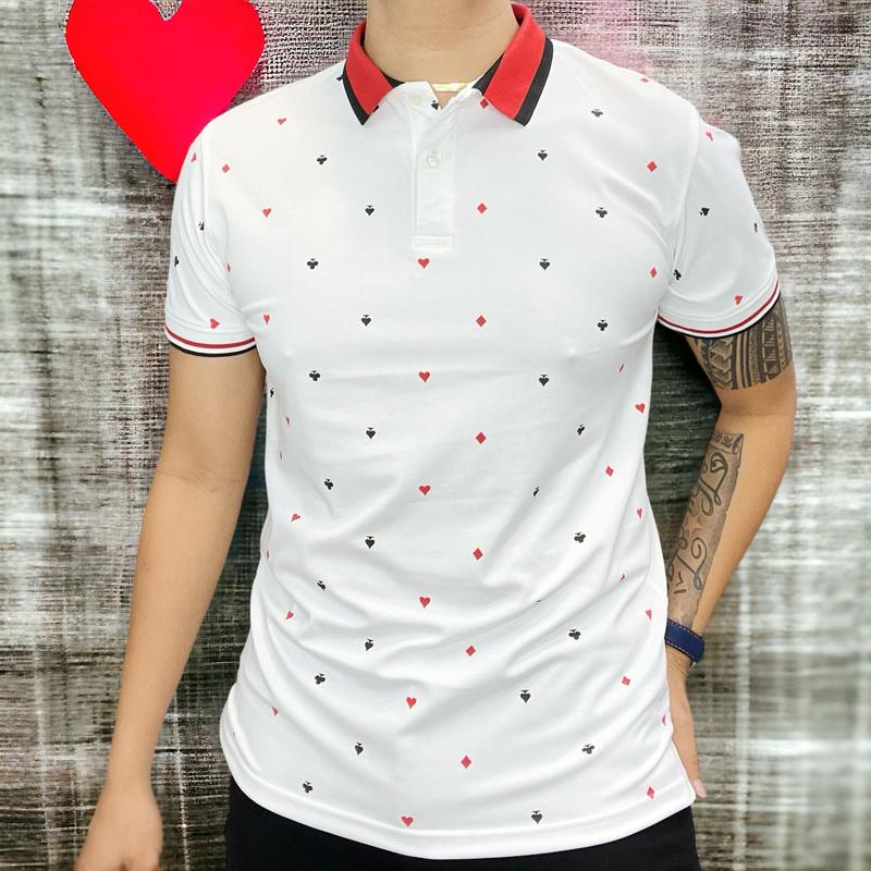 ÁO THUN POLO VẢI POLY TẾT IN HÌNH ĐỎ ĐEN 0