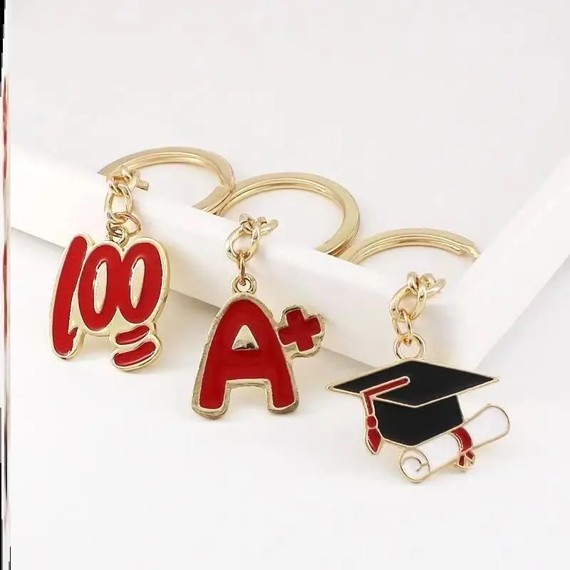 1pc Metal keychain pendant cute water keychains charm chain for bag key ring