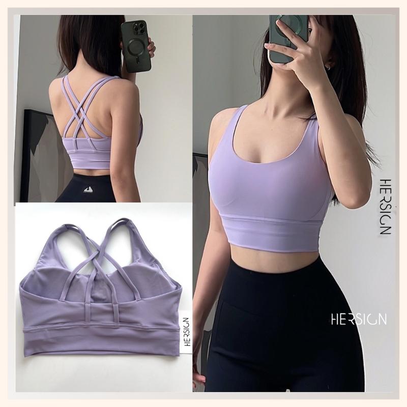 Product Introduction of Áo bra tập gym nữ Áo thể thao nữ tập yoga dây chéo lưng cao cấp HERSIGN-BRA34 18