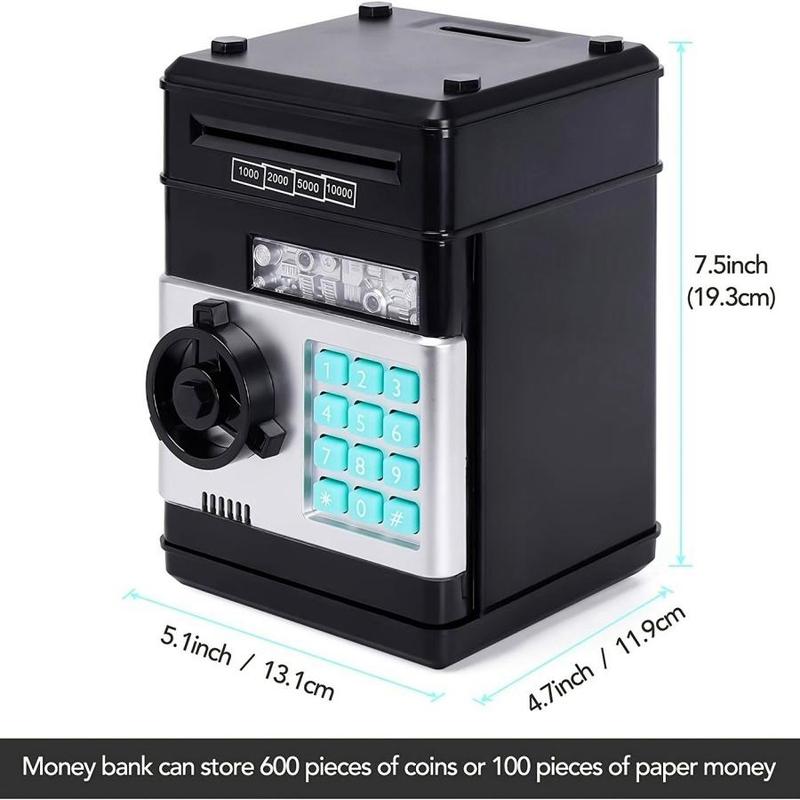 Electronic Coin Savings Bank, Atm Savings Bank Coin Scroll Storage Box, Novelty & Gag Toy, Stocking Filler, Electronic Atm Yabao Pounds, Valentine's Day Gift 1