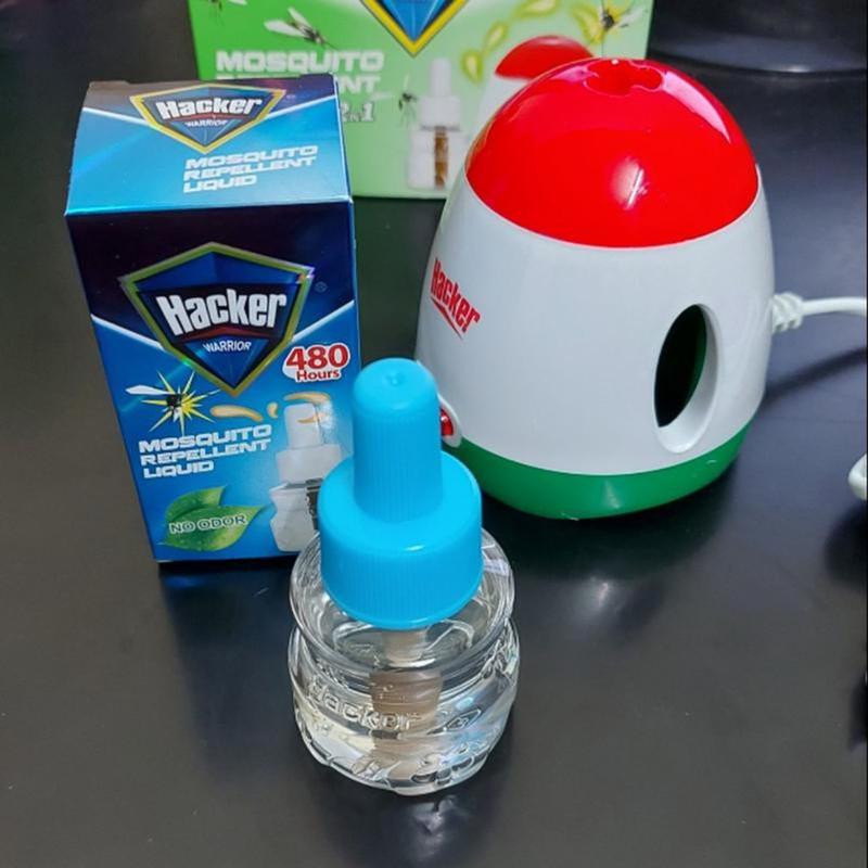 Máy Đuổi Muỗi Xông Tinh Dầu Hacker tặng kèm lọ tinh dầu HÀNG L1 2