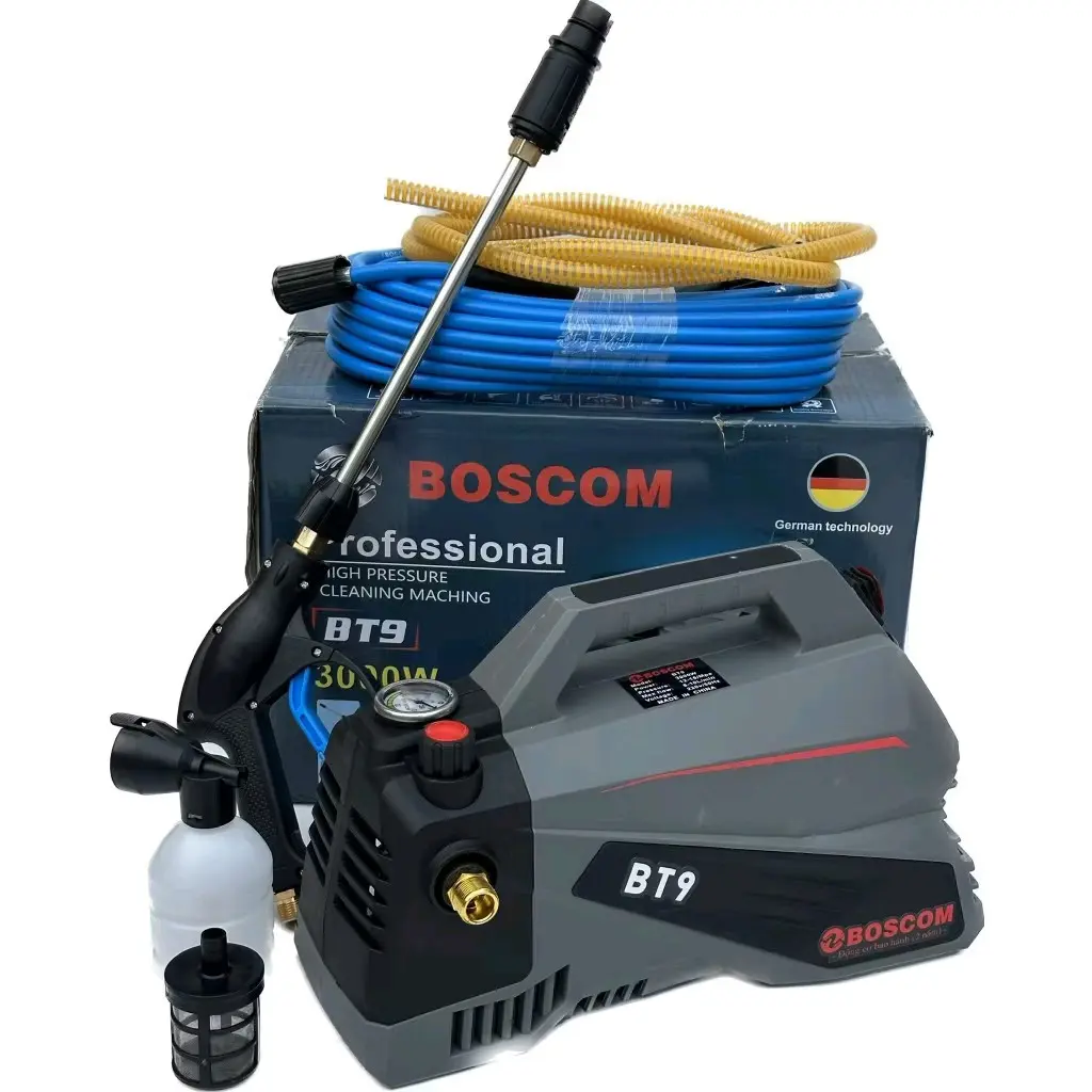 Máy Rửa Xe Chỉnh Áp BOSCOM BT9 3000W bảo hành động cơ 24 tháng