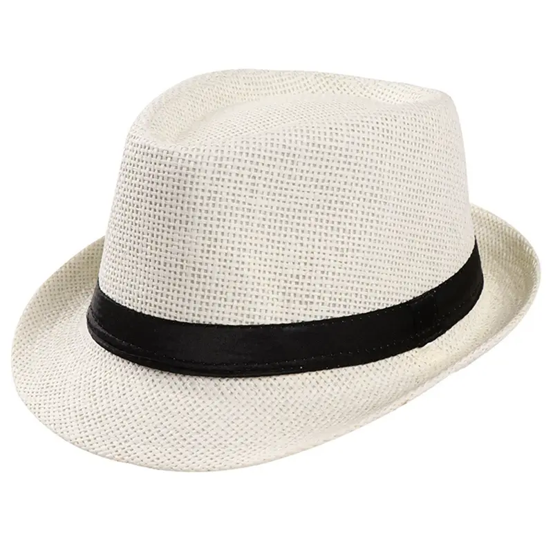 Unisex Classic Fedora Hat for Men Women Trilby Hat Cuban Style Derby Hat Jazz Cap Manhattan Hat