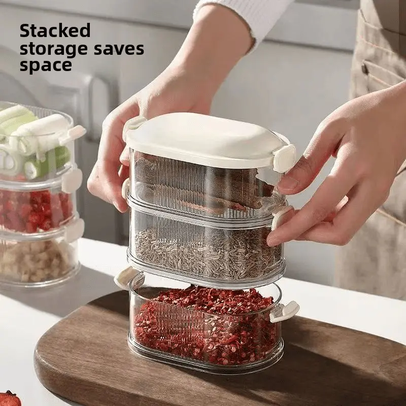 Spice Storage Box Food Grade Storage Box Household Kitchen Pepper Aniseed Seasoning Storage Box Seasoning Sealed Wholesale