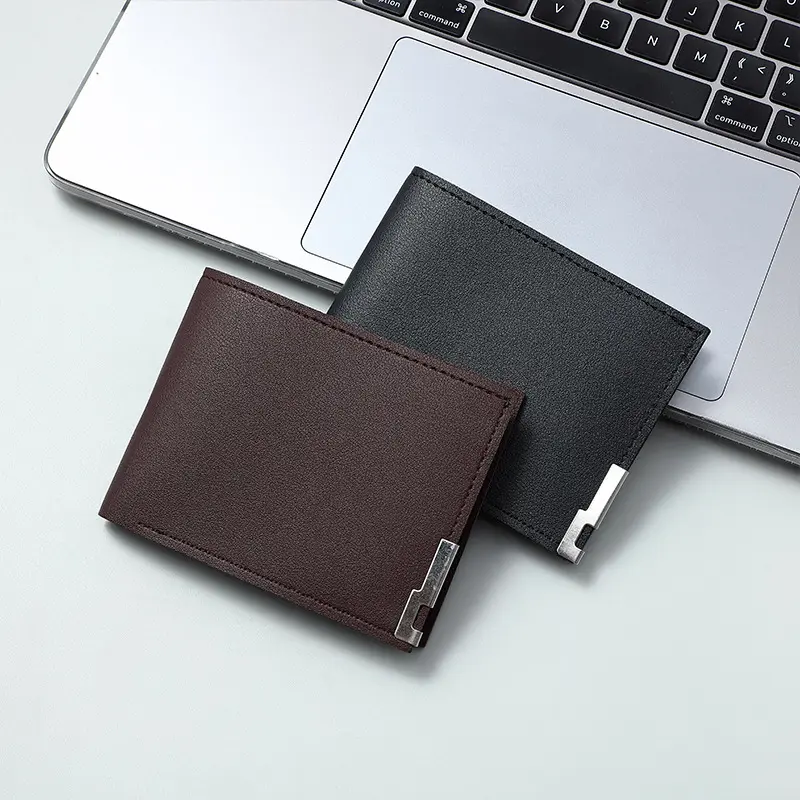 New Men's Wallet, Men's Short Multi-slot Fashionable and Casual Wallet, Men's Youth Thin Two-fold Horizontal Soft Wallet