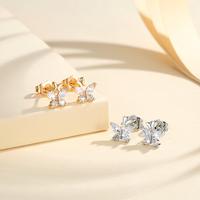Gambar TX084 [COD] Anting Stud Tusuk Kristal Kupu-kupu Titanium Steel Emas Anting Fashion Aksesoris Perhiasan - TX084-Perak dari LM Pearly Jewelry Kota Bekasi 2 Tokopedia