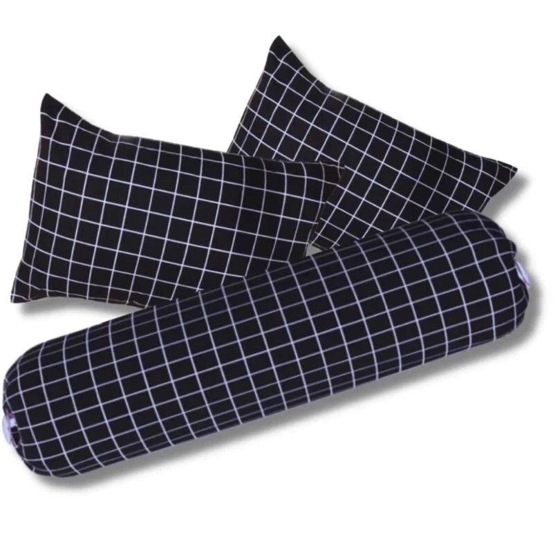 Product Introduction of Paket 1 Set Bantal Guling  Setara Bantal Tidur Hotel Silicon / Bantal Motif Kotak 5