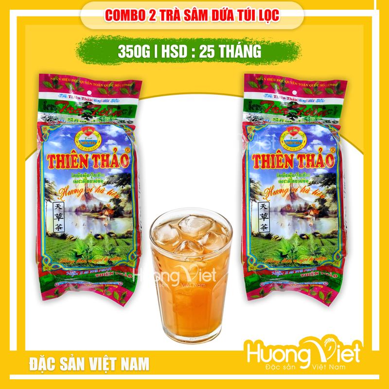 COMBO 2 trà sâm dứa TÚI LỌC Thiên Thảo 350gr Đà Lạt, trà đá miền Nam hương vị chè Tiên, chuyên sỉ toàn quốc, date mới
