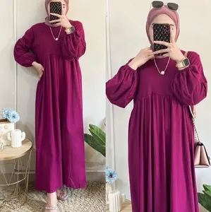 Balena Midi Dres Kaos Polos Gamis kaos  Maxi  Dress