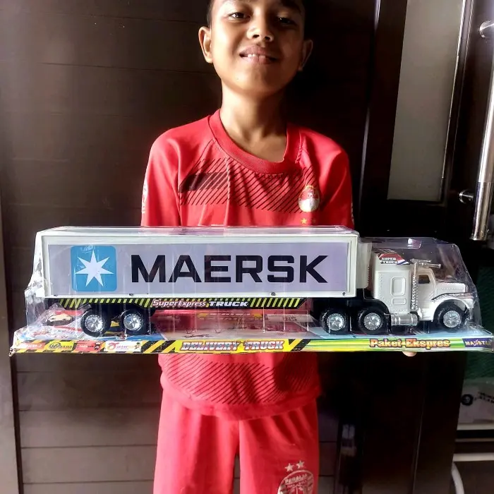 Mainan Truk Kontainer Expedisi - Miniatur Mobil Trailer Anak Laki Cowok