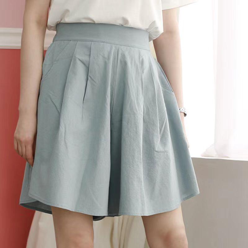 Product Introduction of Summer Korean style ice silk shorts women plump girls Super plus size high waist wide leg pants loose casual fifth pants 100.00kg Tide plus size extra large size oversize fat big size women shorts 19