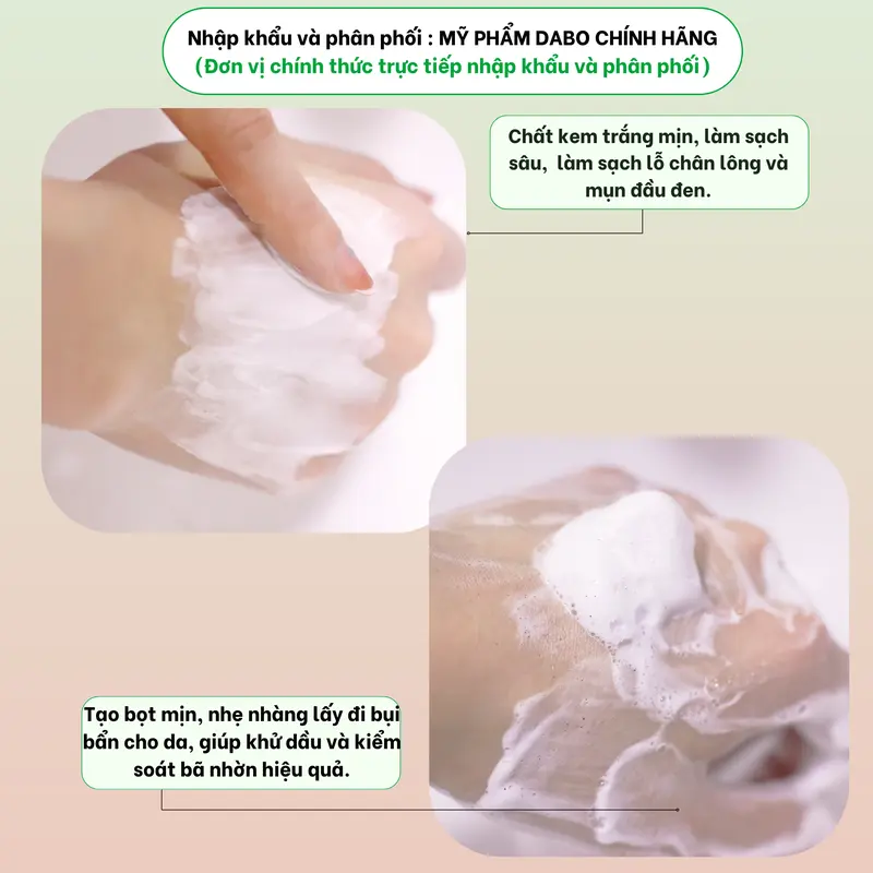 DABO Sữa rửa mặt tinh chất Trà xanh hỗ trợ giảm mụn, dành cho da dầu mụn - DABO Green Tea Foam Cleanser 180ml Skincare Nữ 4
