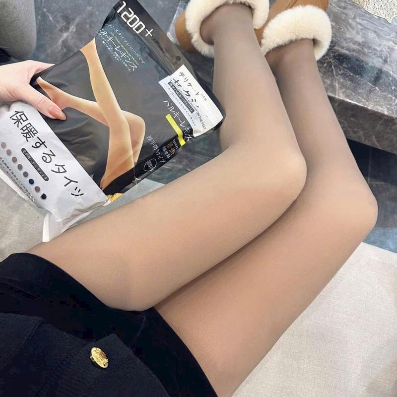  Quần Tất 3D Lót Lông Che Khuyết Điểm Giữ Ấm Siêu Dai Thon Gọn Thật Chân Chống Xước Co Dãn 4 Chiều Nữ Women tất che sẹo quần tất nỉ quantat  muadong 