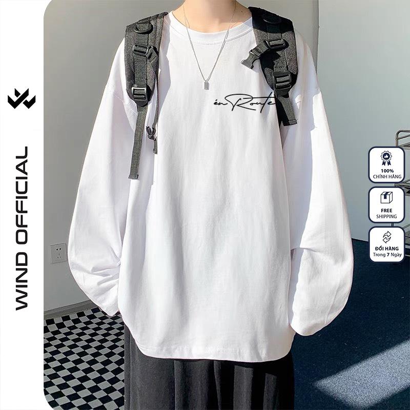 Áo thun tay dài Wind ACRY phông unisex form rộng nam nữ cotton oversize ulzzang