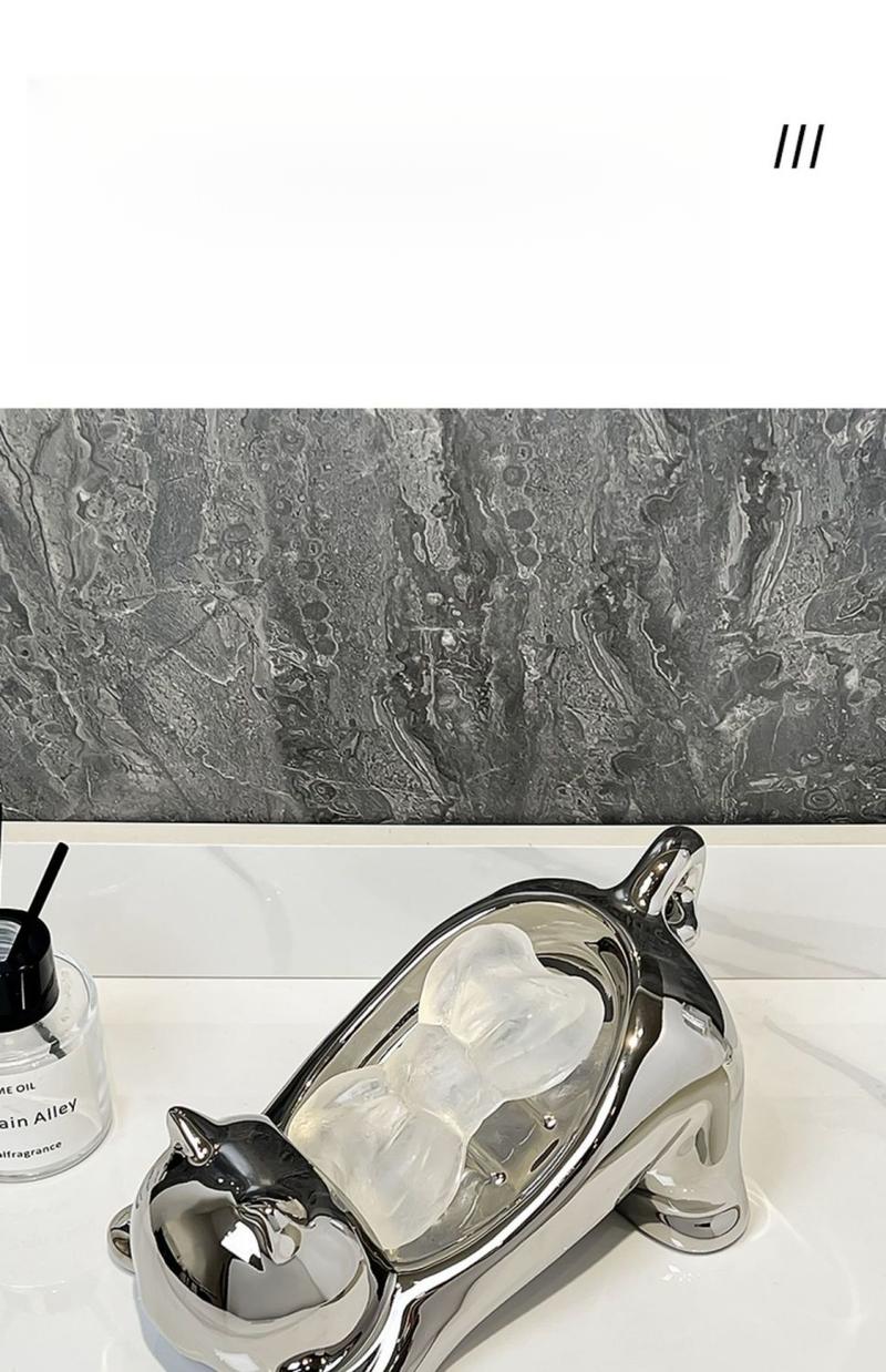 Product Introduction of Soap Dish Household Punch-Free Hand Washing Washstand Ceramic Soap Box Toilet Soap Draining Rack 3