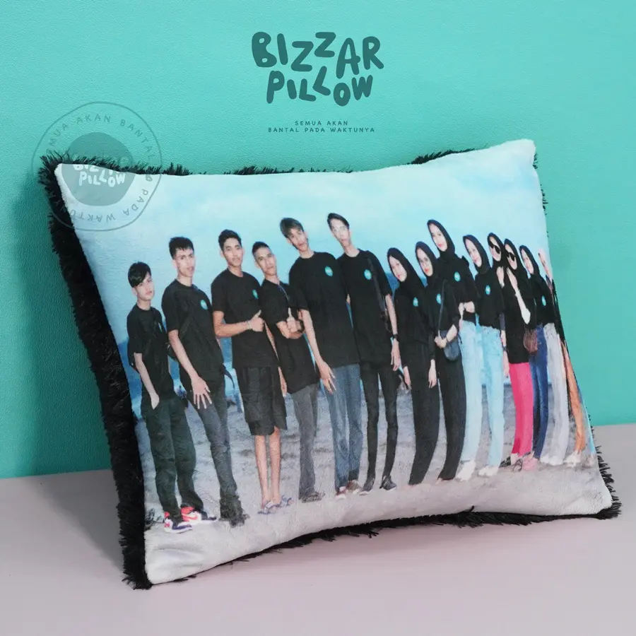 Bizzarpillow Bantal Foto Custom Fullprint Bulu Rasfur 30x40 cm | Hadiah BZ035