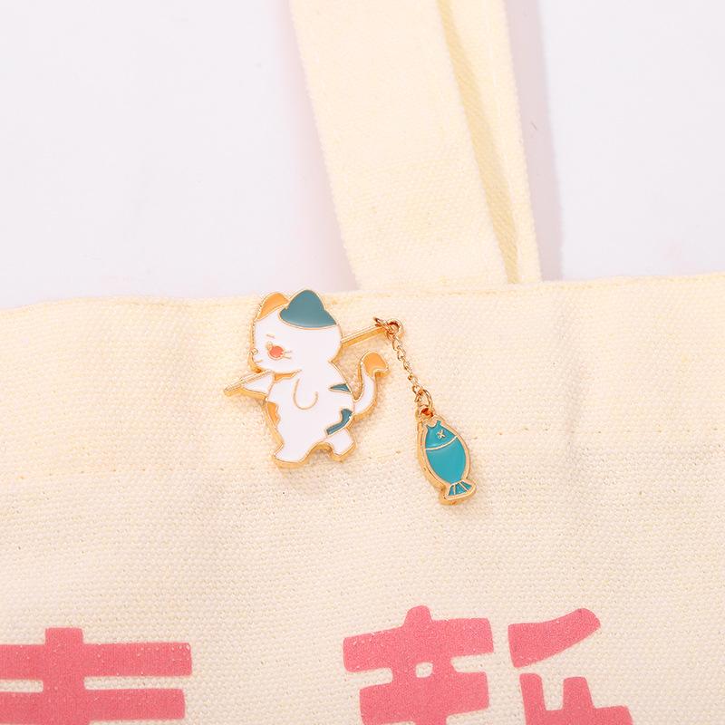 Stylish And Personalized Cat Fishing Metal Pin Cute Brooch For - TikTok ...