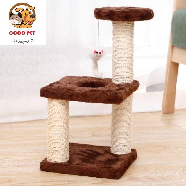 Cây Cào Móng 3 Tầng Có Đệm Nằm Và Đồ Chơi Cho Mèo 2
