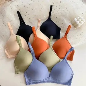Wonder.girls BH Bra Wanita Push Up Atasan Wanita Warna Solid POLOS Nirkabel Bralette B-30