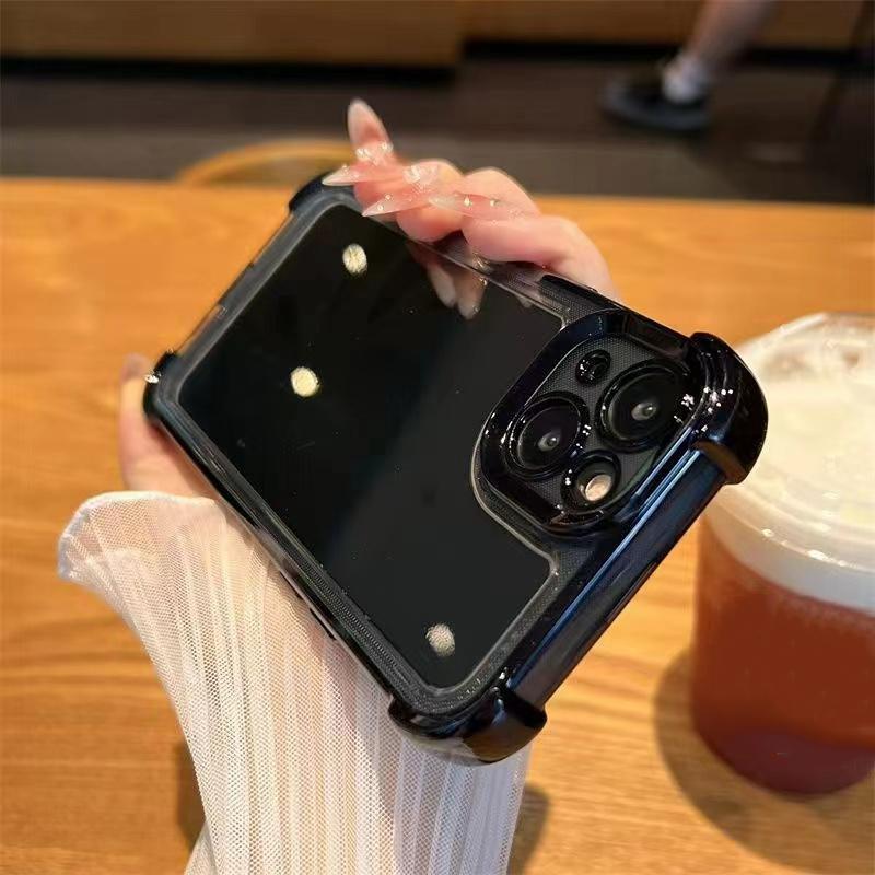 Ốp Điện Thoại Trong Suốt, Thiết Kế Đơn Giản, Tương Thích Với iPhone 13, 12, 11, Pro Max, 15, 14, 7, 8 Plus, X, XR, XS MAX, SE 2020, Chất Liệu Silicon TPU Mềm, Bốn Góc, Chống Rơi, Ốp Bảo Vệ 5