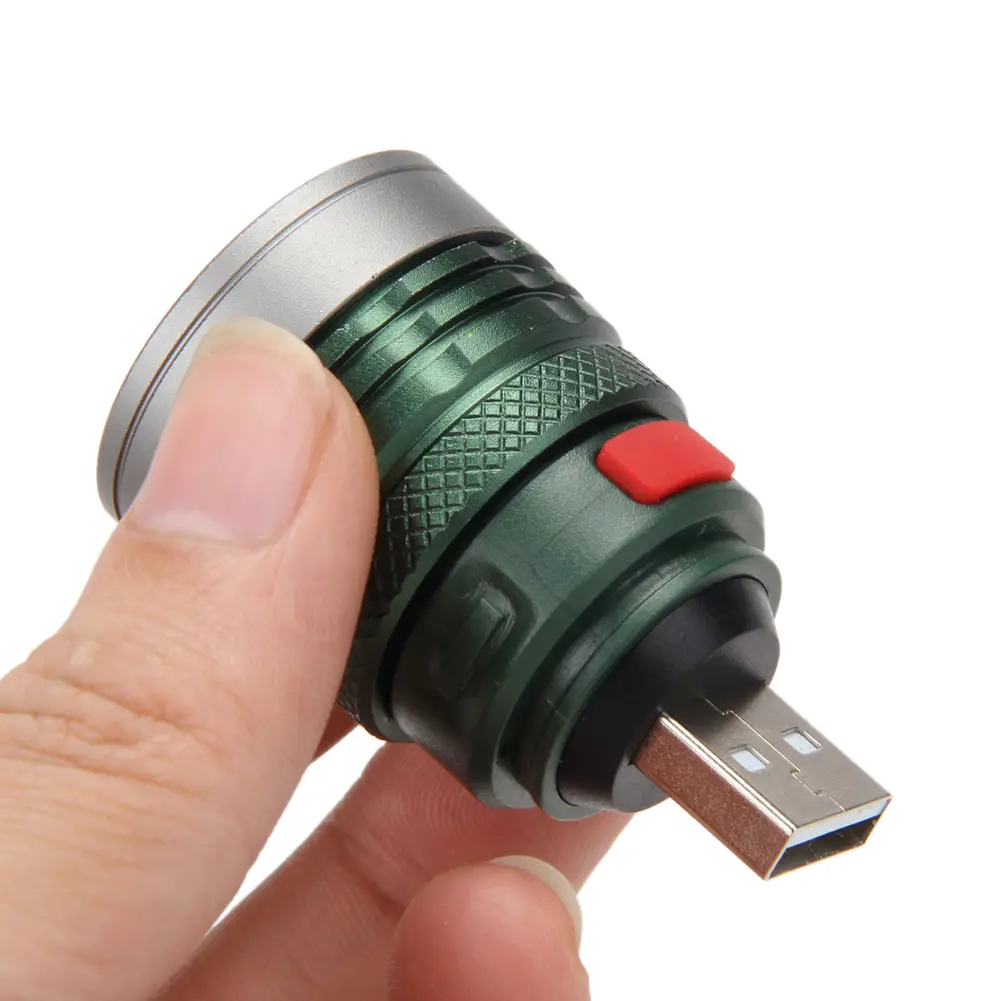 USB LED Power Bank Flashlight Head Lamp 3W Extension Light Torch