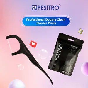 Professional Double Clean Flosser pick isi 100 caunt Kerak Gigi