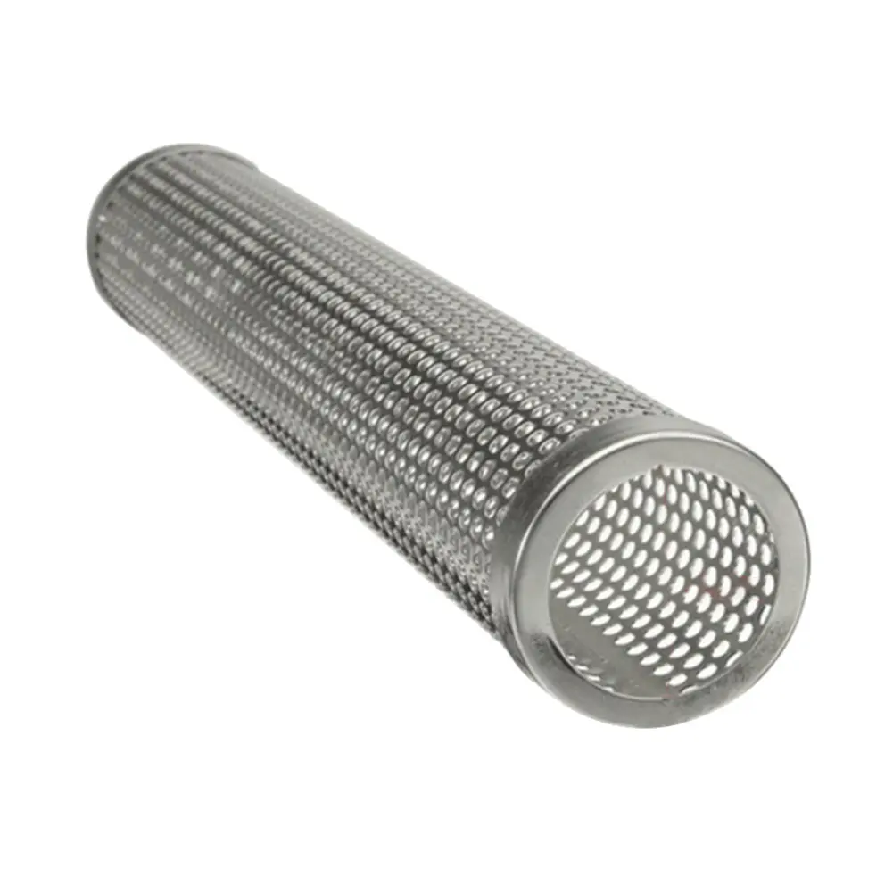Iknoong BBQ Stainless Steel Perforated Granule Pipe Smoking Tube Outdoor Barbecue Tool