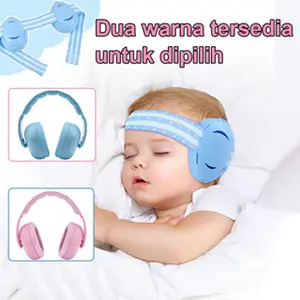 Topi Pelindung Telinga Anak 2-in-1: Headphone Anak Dengan Bantalan & Protector Telinga, Penghancur Bising Hingga 25dB, Busa Memori Nyaman, Dapat Disesuaikan, Anti Gigit - Umur 0-4 Tahun (Warna yang Menarik)
