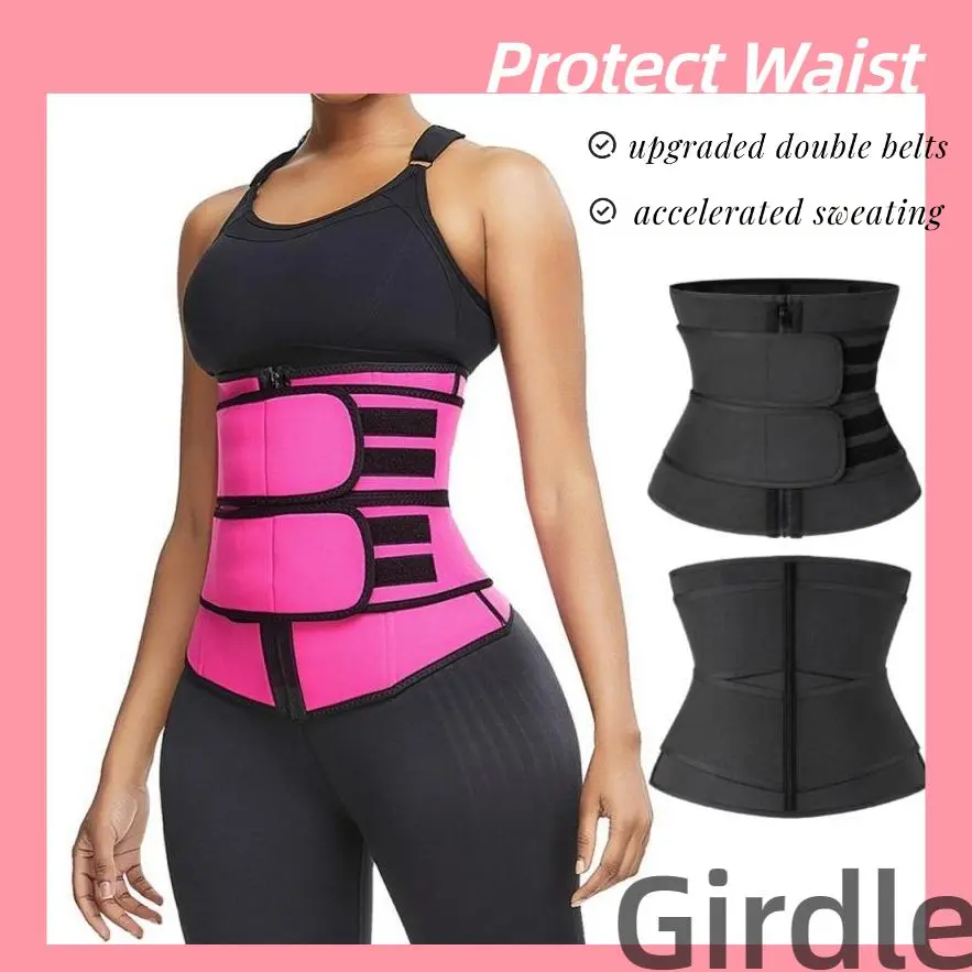 Women's Zipper Belly Belt, New Double Belt Corset, Sports Waistband, Waist Support Slim Curve Figure