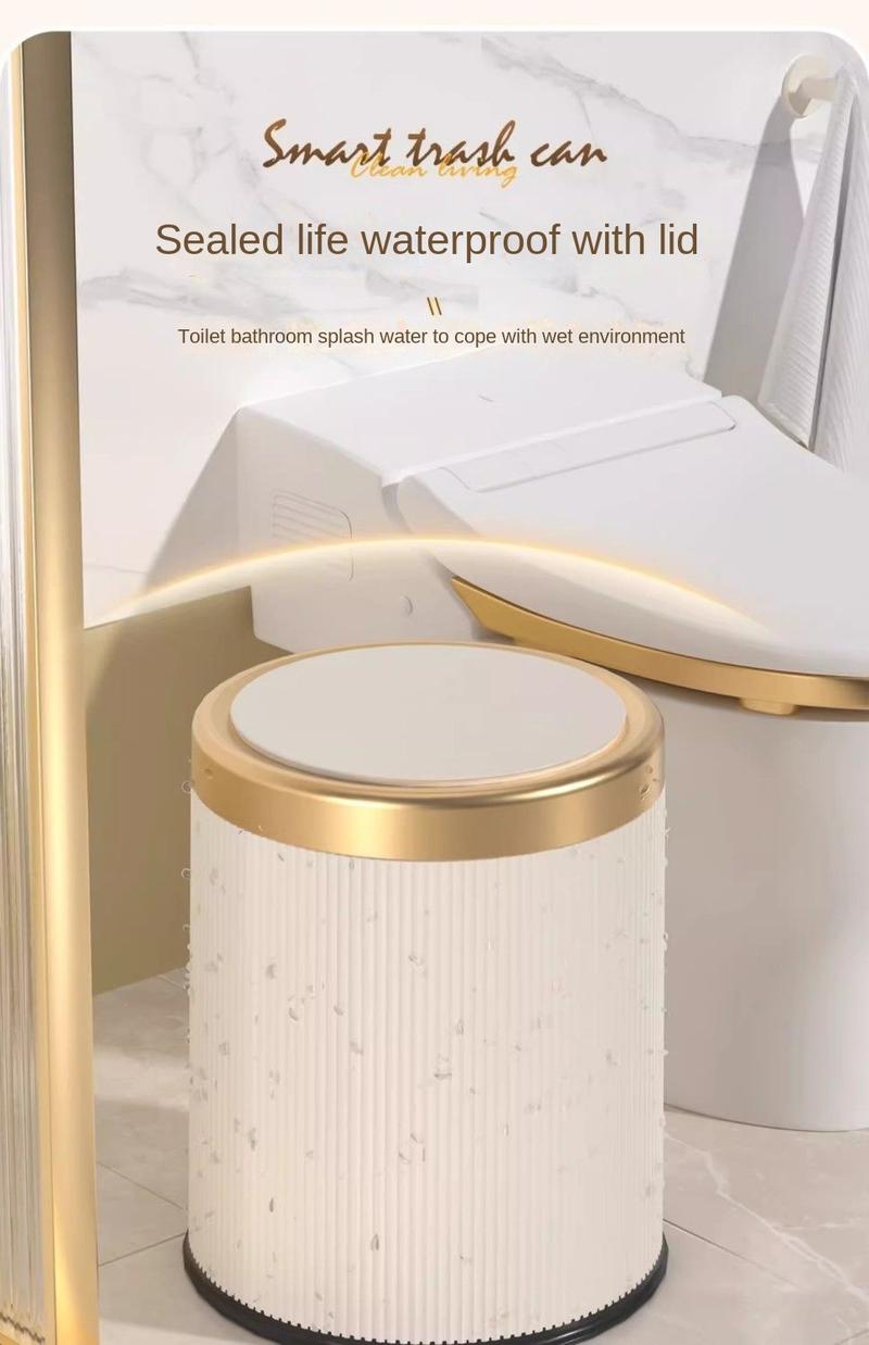 Product Introduction of Light luxury high-end trash can,Large capacity household with lid 5