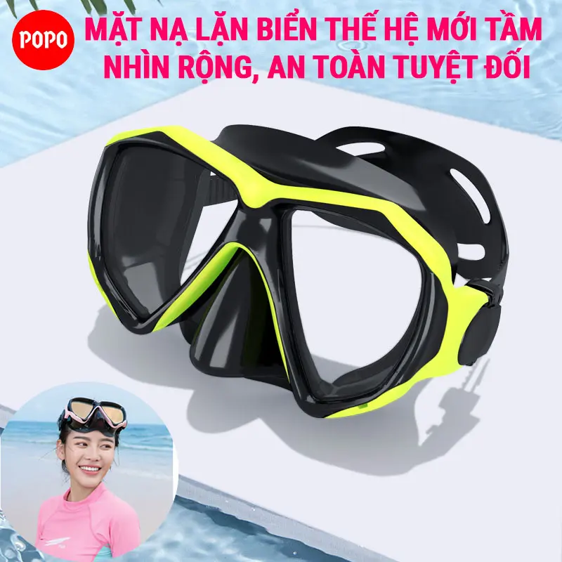 Mặt nạ lặn TUO biển thế hệ mới tầm nhìn rộng, mắt kính cường lực, ngăn nước tuyệt đối mặt  nạ masker  selam 0