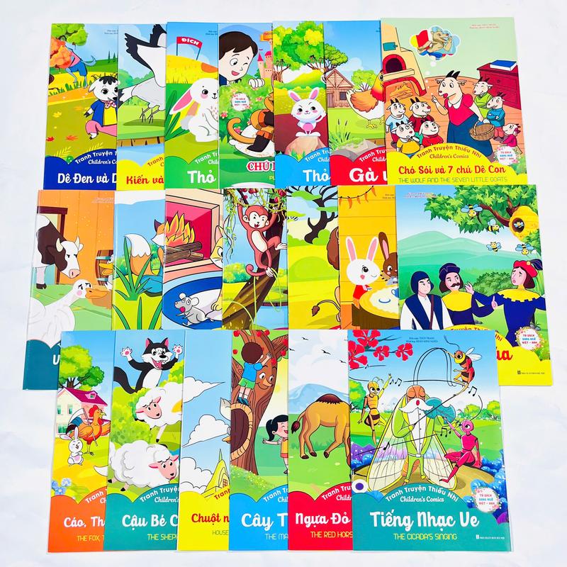 Bộ 20 Cuốn Sách Truyện Tranh Thiếu Nhi - Truyện Ngụ Ngôn Hay Cho Bé