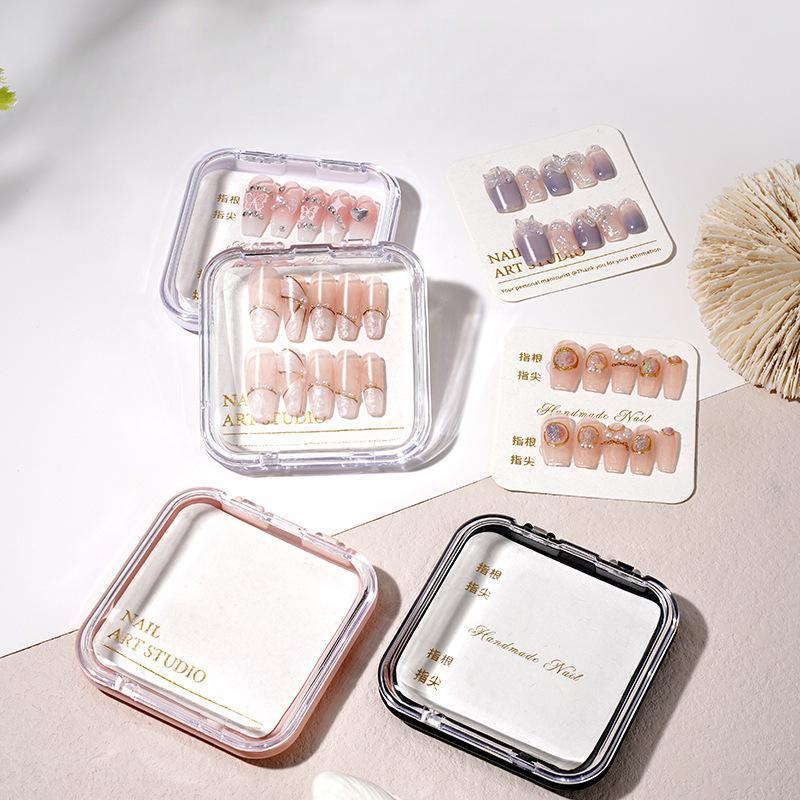 Transparent Manicure Small Nail Box Handmade Manicure Storage Box ...