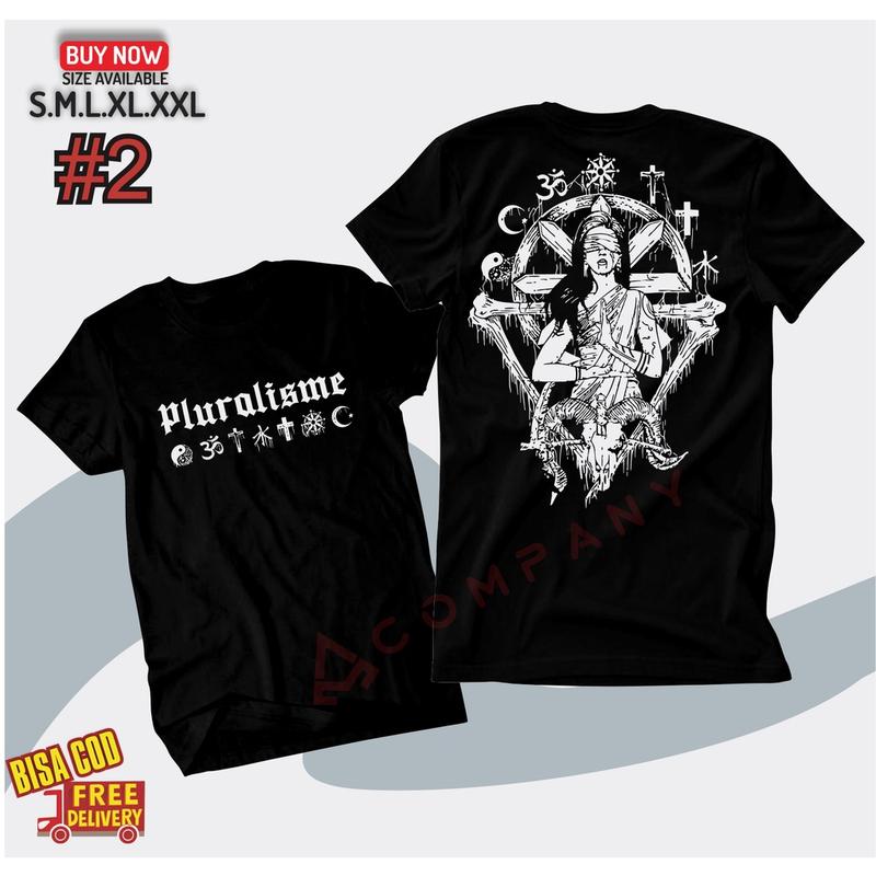 HOODIE/TSHIRT/BAJU MURAH PLURALISME MEMBUNUH BAPHOMET TOLERANSI AGAMA INDONESIA Kaos 0