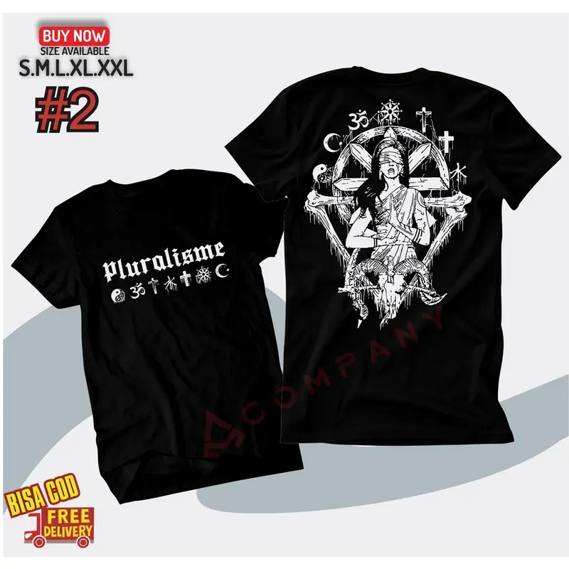 HOODIE/TSHIRT/BAJU MURAH PLURALISME MEMBUNUH BAPHOMET TOLERANSI AGAMA INDONESIA Kaos 0