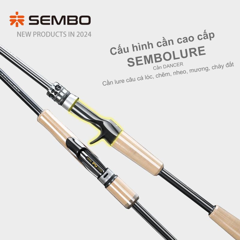 SEMBOLURE Cần DANCER siêu nhẹ,phôi carbon trọn bộ khoen FUJI SIC hỗ trợ ném xa , cần câu cá lóc , fishing lure