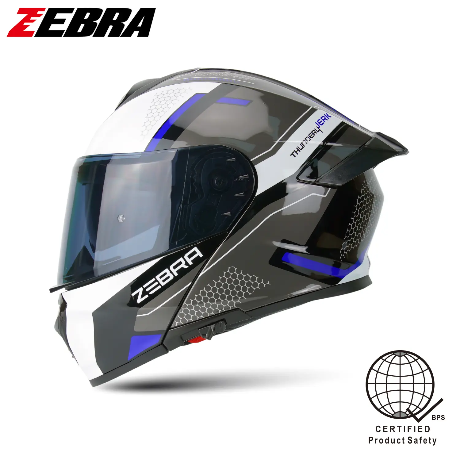 ZEBRA A113 RITZY Honeycomb Modular Helmet Dual Visor Motorcycle