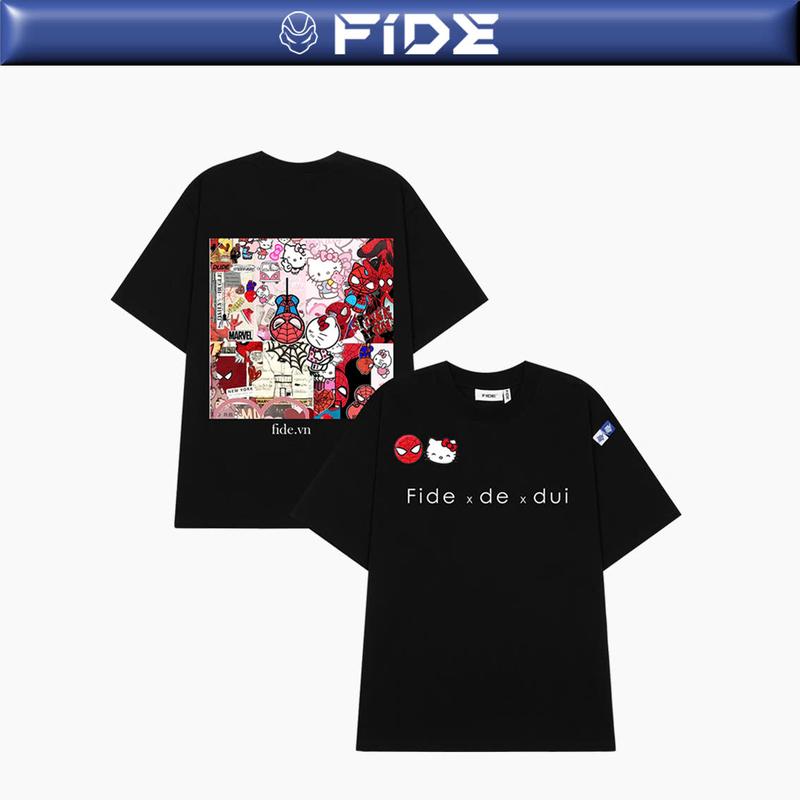 Áo thun FIDE Hello Kitty phông unisex form rộng local brand nam nữ cổ tròn oversize - AT161