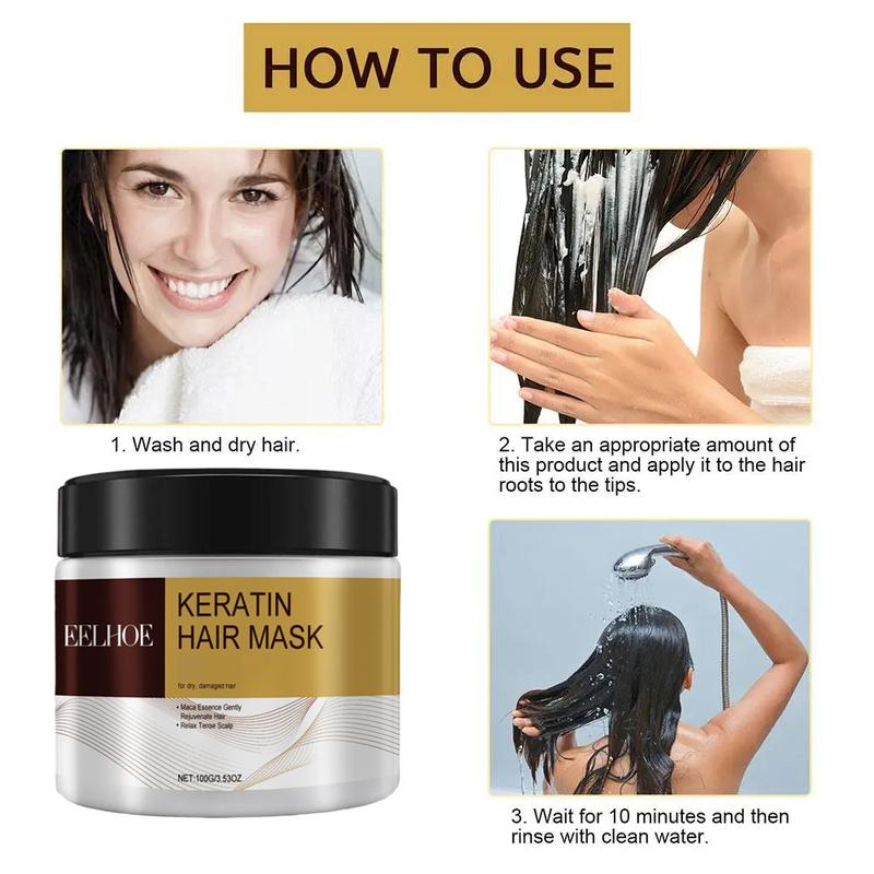Product Introduction of 100g Collagen Hair Mask Keratin Hair Treatment Deep Repair Argan Oil Collagen Essence Keratin Conditioner for Dry Damaged Hair 1