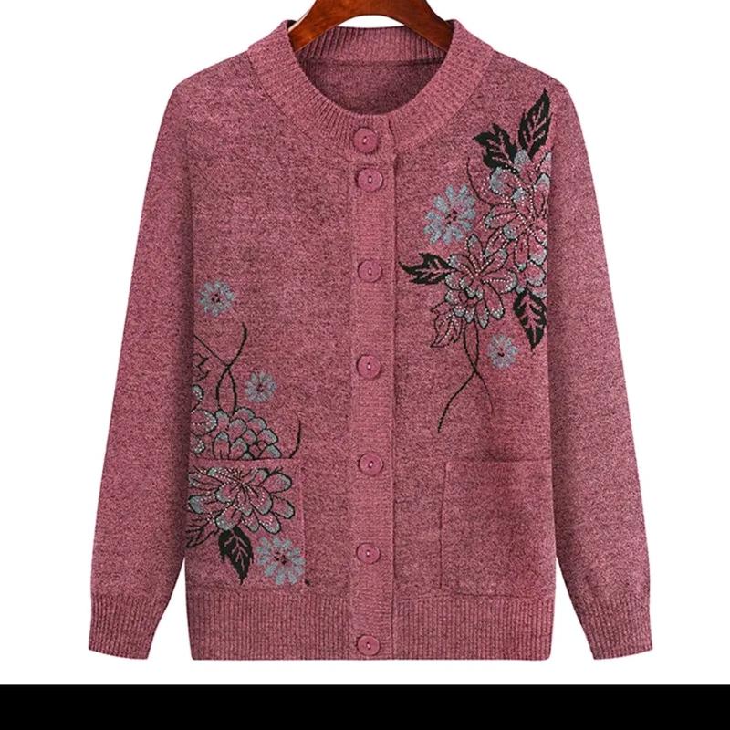 Áo Len Dày Có Cổ Cài Nút Nhiều Họa Tiết In Hoa Đẹp Mắt Freesize sang Trọng.