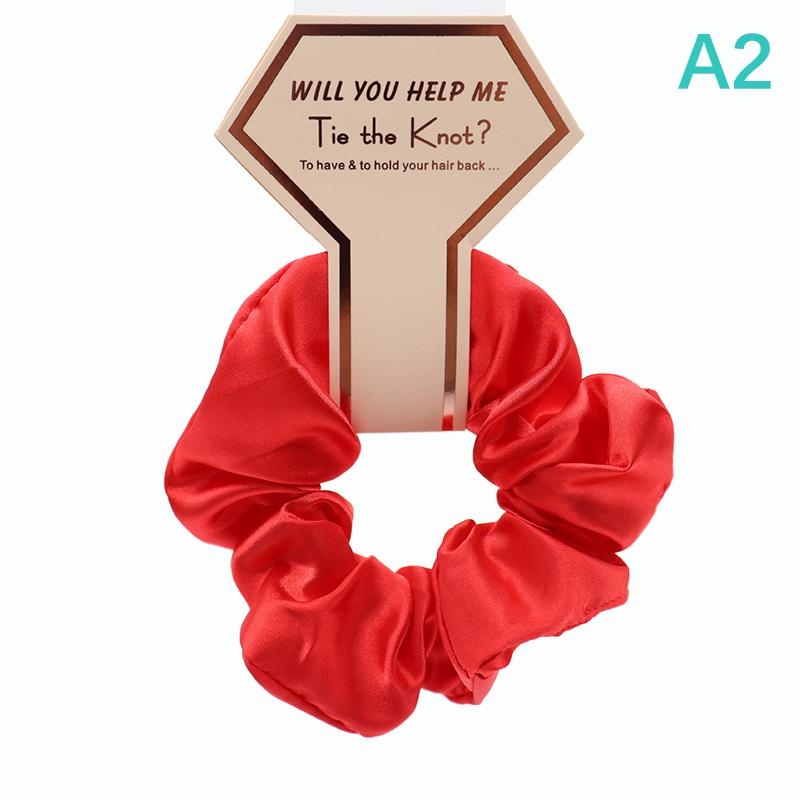 Product Introduction of 1Pcs Bridesmaid Gift Hair Scrunchies Bachelorette Party Bridal Shower Wedding Souvenir Team Bride To Be Haircircle Gift Souvenir For Guests 22
