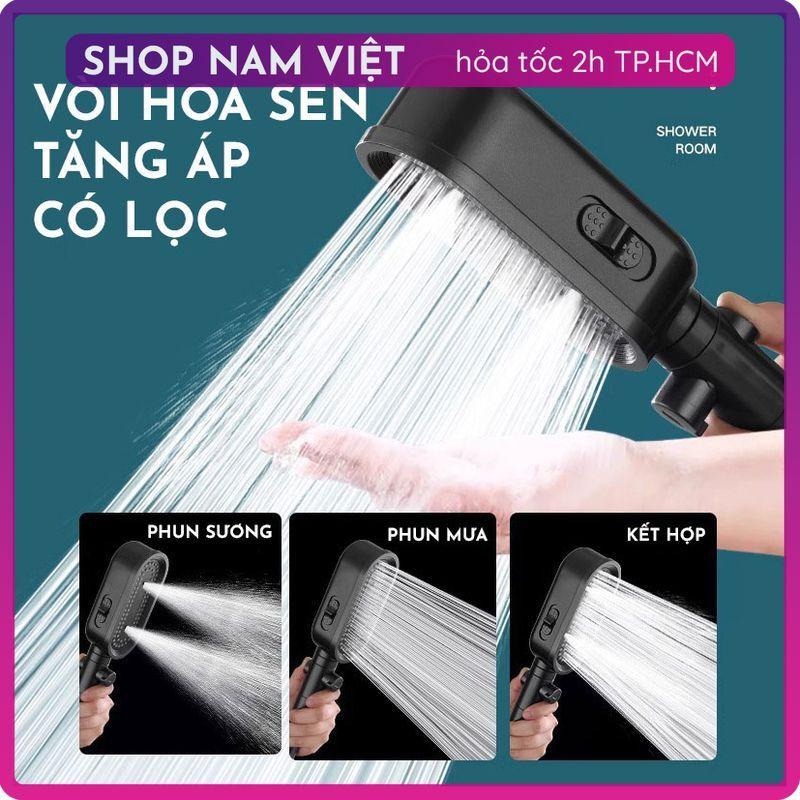 Đầu Vòi Sen Tăng Áp Cao Cấp Có Lọc, 3 Chế Độ Nước 4