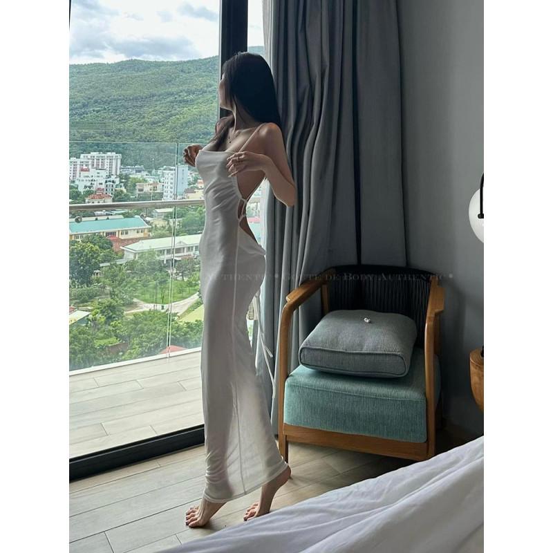 Product Introduction of Đầm Dự Tiệc, CandyHot, Thiết Kế Hở Lưng Gợi Cảm, Buộc Dây Nữ Women 4