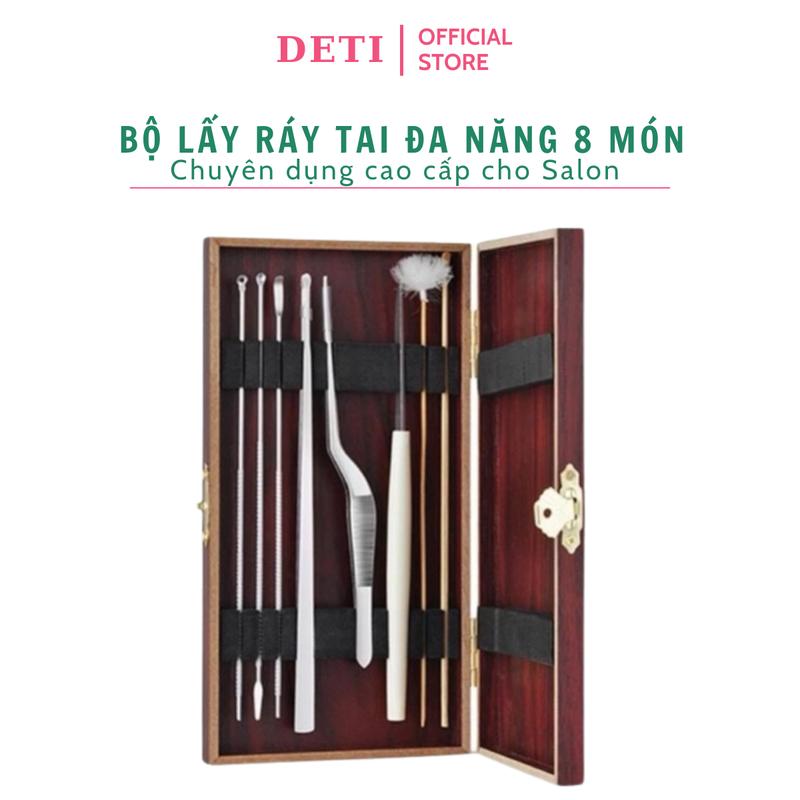 Bộ Lấy Ráy Tai Đa Năng 8 Món Chuyên Dụng Cho Salon - Bộ Ngoáy Ráy Tai 8 Món DETISHOP